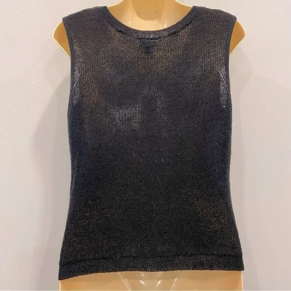 NWT Splendid Black Twist Front Loose Knit Top sz M - Picture 2 of 8